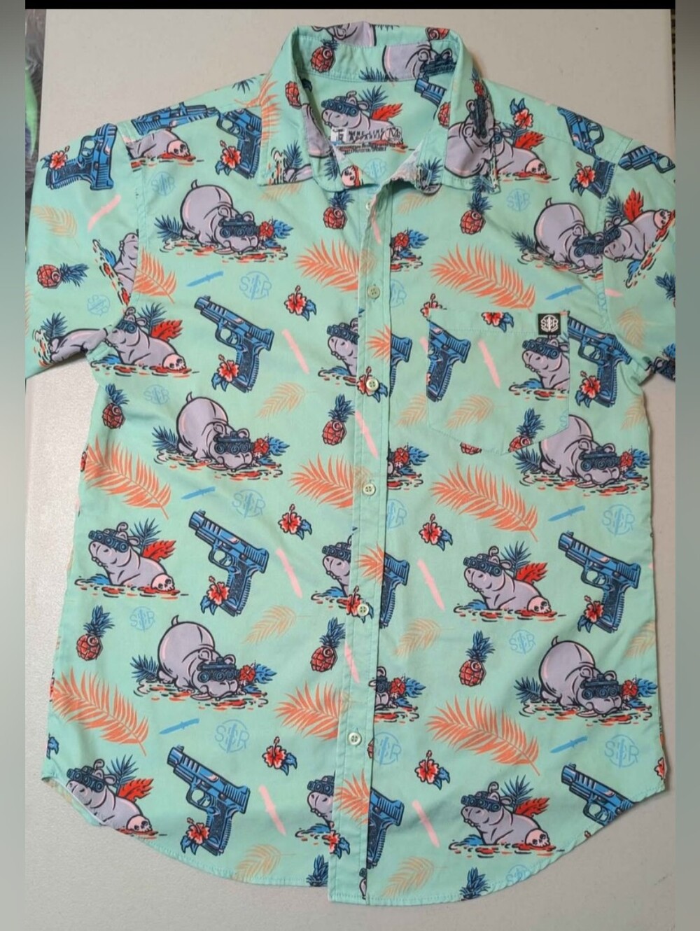 Nine Line Sheepdog Response hippo shirt, medium